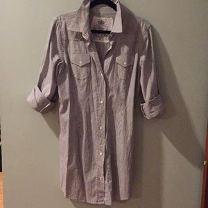 JAK striped long button down